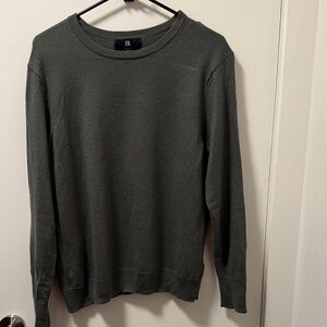 Banana Republic Men's Dark Grey Merino Wool Crewneck Sweater